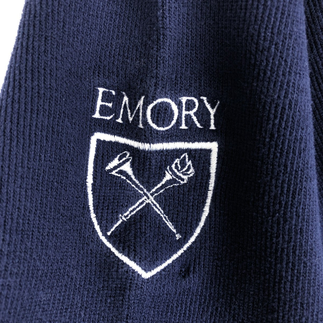Ralph Lauren POLO by Ralph Lauren ribbed half-zip sweatshirt, men's M size cotton navy blue type Vintage Second Hand
