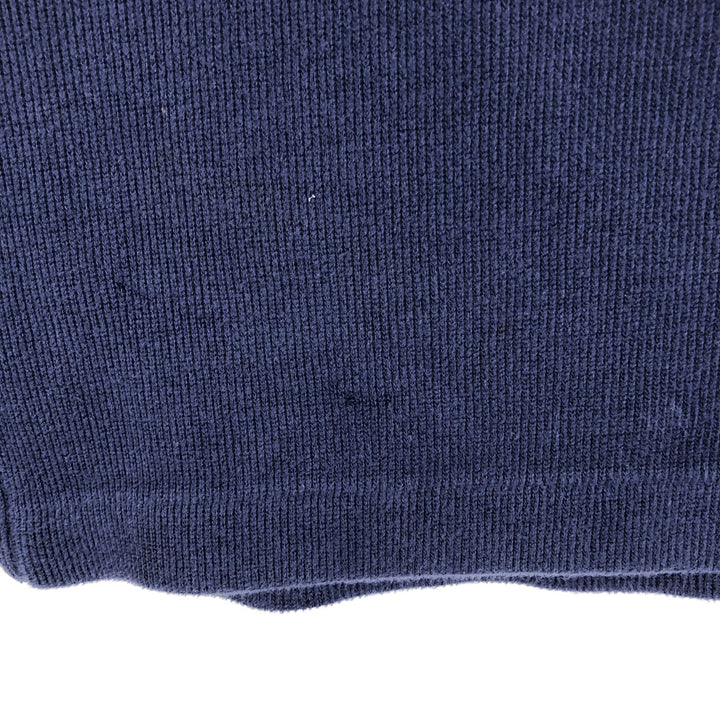 Ralph Lauren POLO by Ralph Lauren ribbed half-zip sweatshirt, men's M size cotton navy blue type Vintage Second Hand