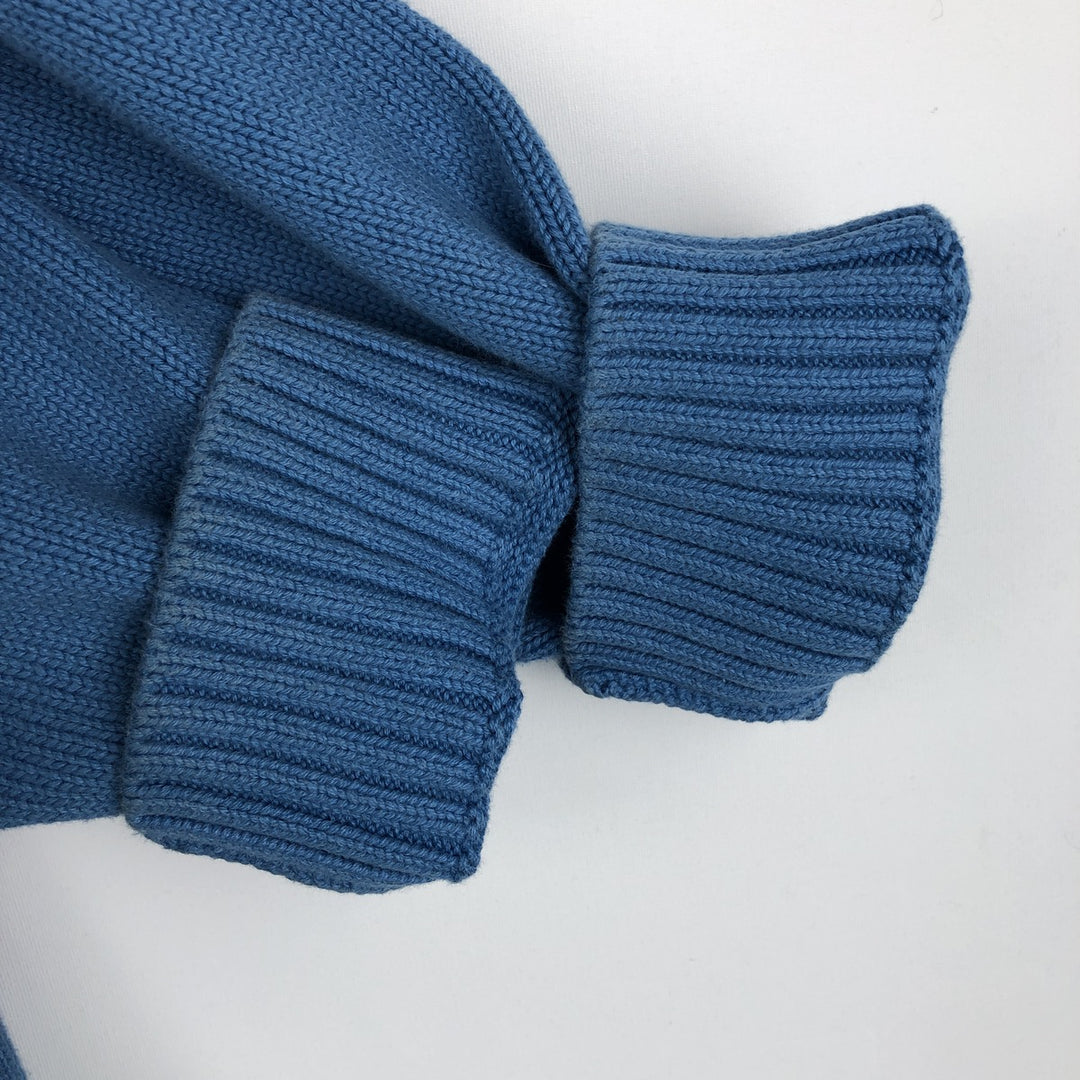 90s-00'S LLBean Cotton Knit Half-Zip Sweater, Men's XL, Vintage cotton Blue type light blue Vintage Second Hand