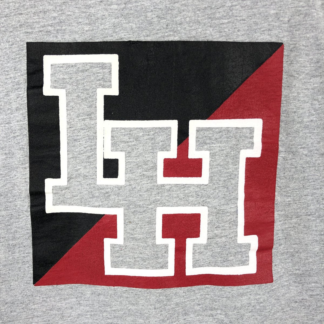 90'S Russell College T-shirt, Made in USA, Men's L size, Vintage cotton gray type Vintage Second Hand
