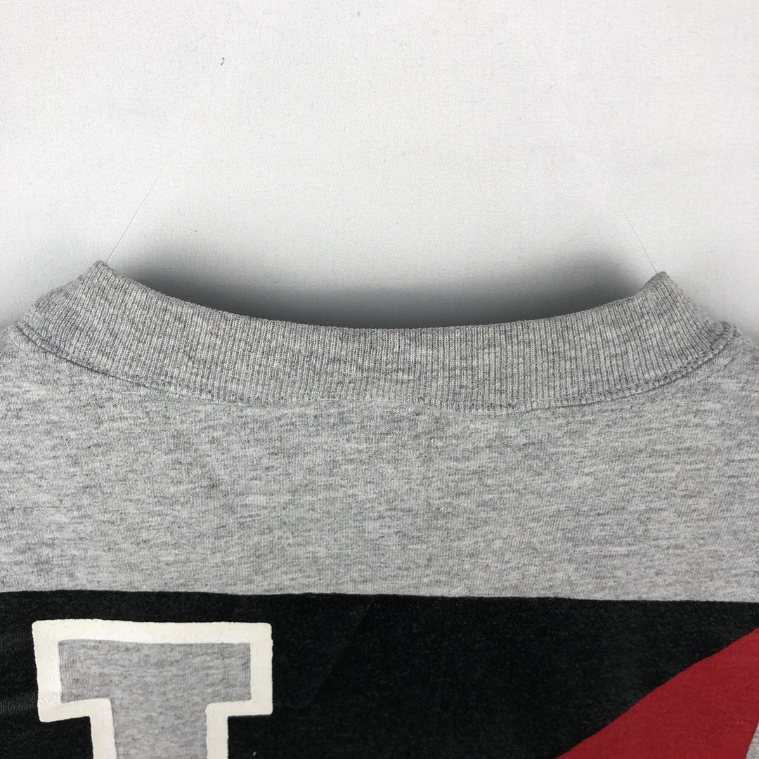 90'S Russell College T-shirt, Made in USA, Men's L size, Vintage cotton gray type Vintage Second Hand