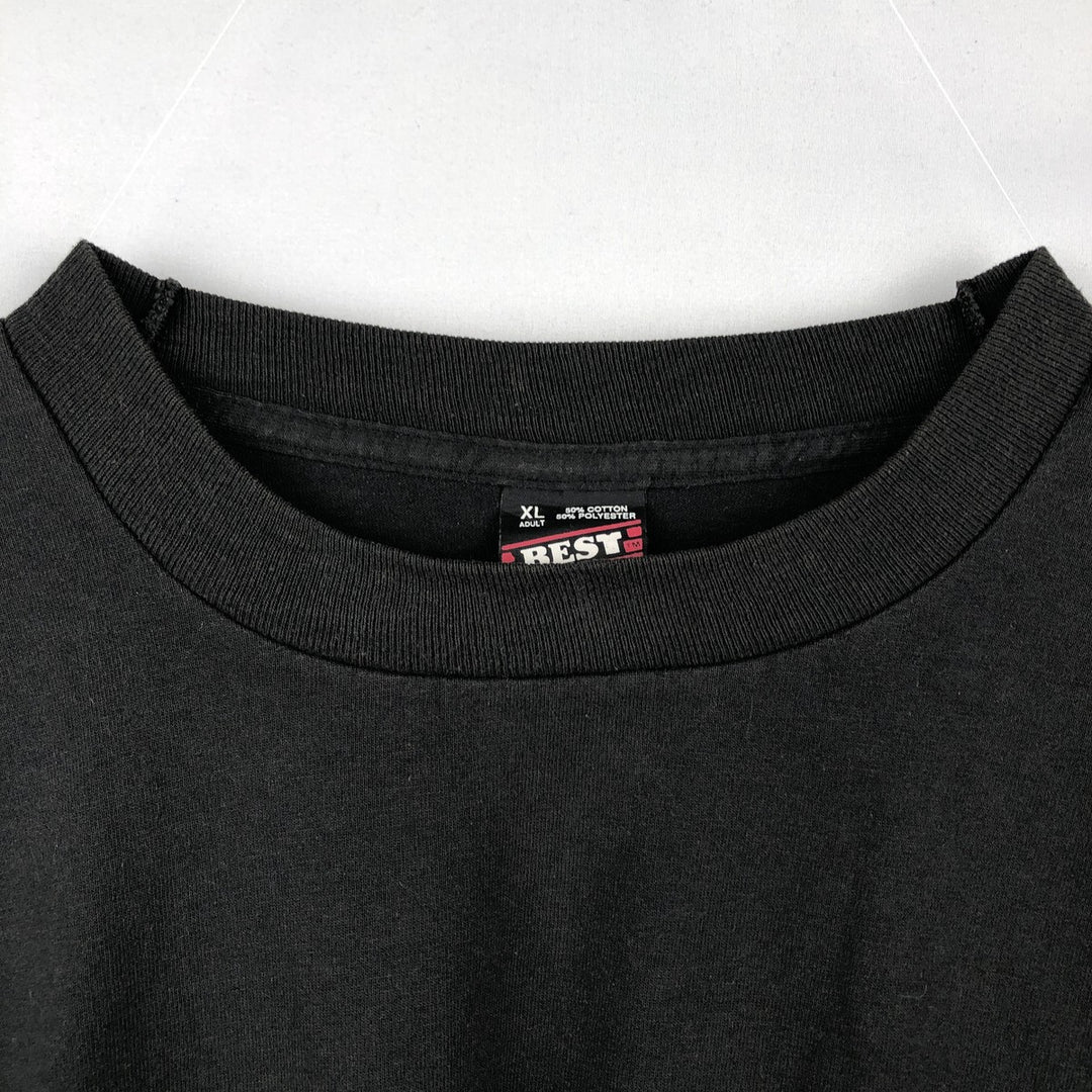 90'S Fruit of the Loom Message Print T-Shirt Made in USA Men's XL Vintage cotton black type Vintage Second Hand