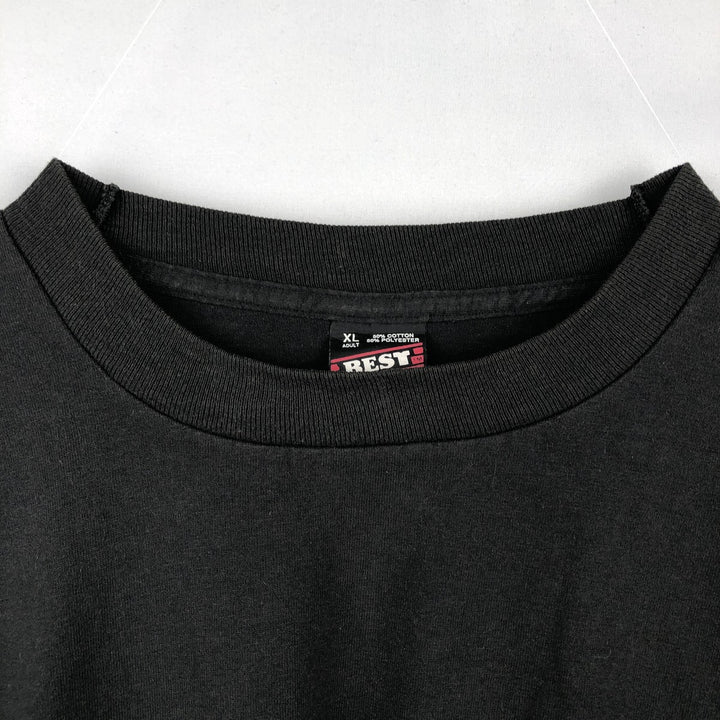 90'S Fruit of the Loom Message Print T-Shirt Made in USA Men's XL Vintage cotton black type Vintage Second Hand