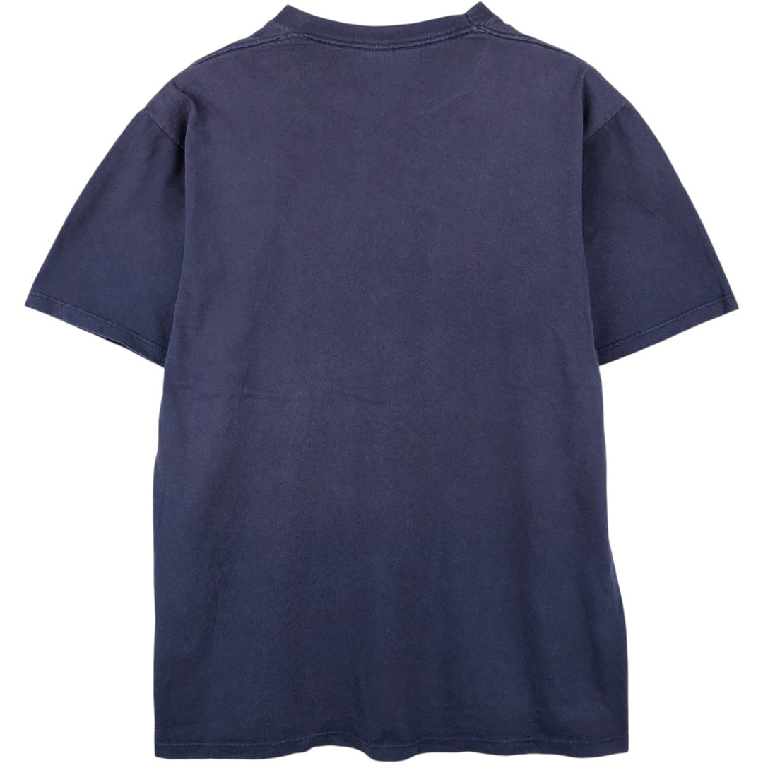 Vintage 80s-90'S Jerzees Message Print T-Shirt, Made in USA, Men's Size L cotton navy blue type Vintage Second Hand