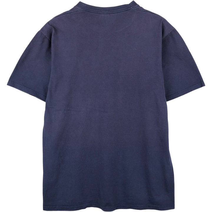 Vintage 80s-90'S Jerzees Message Print T-Shirt, Made in USA, Men's Size L cotton navy blue type Vintage Second Hand