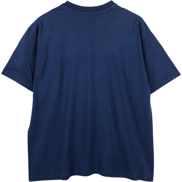 Vintage 1980'S Hanes Fifty-Fifty Blue Tag Message Print T-Shirt, Made in USA, Men's XL cotton navy blue type Vintage Second Hand