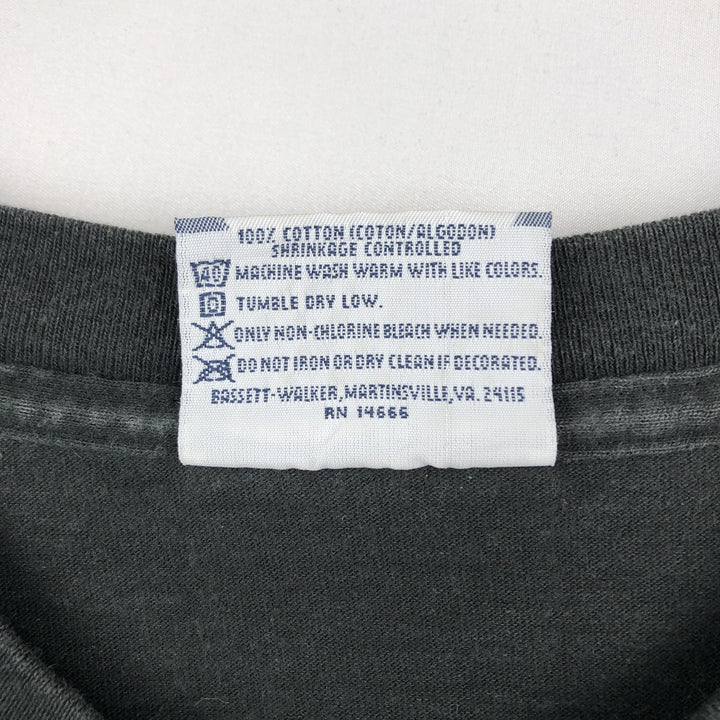 90s-00'S Lee message print T-shirt, men's size XL. cotton black type Vintage Second Hand
