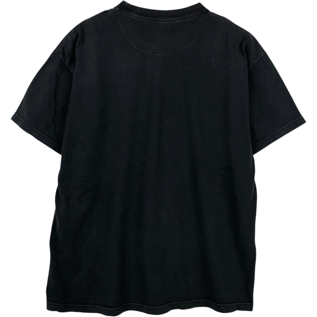Message printed T-shirt for men (XL size) cotton black type Vintage Second Hand