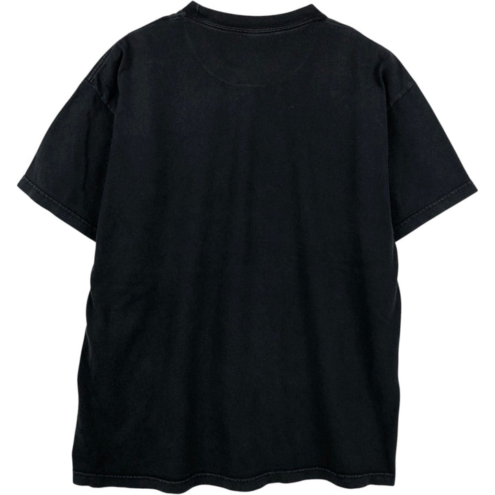 Message printed T-shirt for men (XL size) cotton black type Vintage Second Hand
