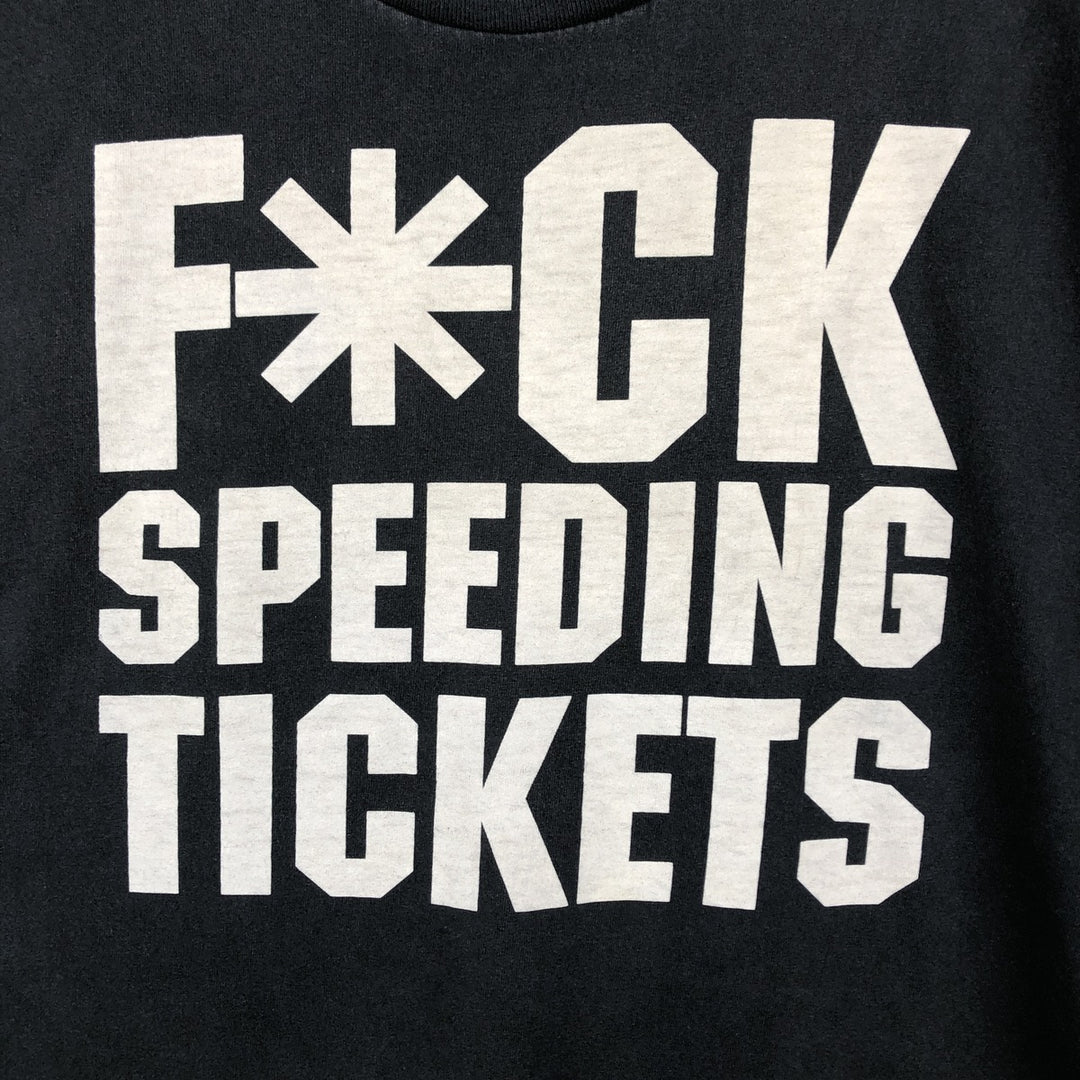 Message printed T-shirt for men (XL size) cotton black type Vintage Second Hand
