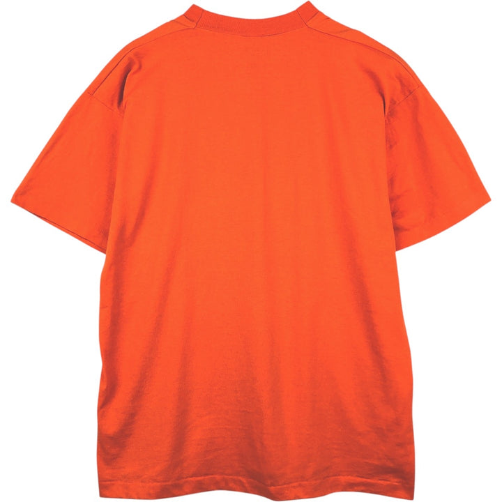 90s-00'S Fruit of the Loom message print T-shirt, men's size XL. cotton orange type Vintage Second Hand