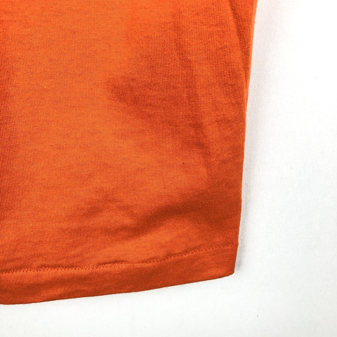 90s-00'S Fruit of the Loom message print T-shirt, men's size XL. cotton orange type Vintage Second Hand