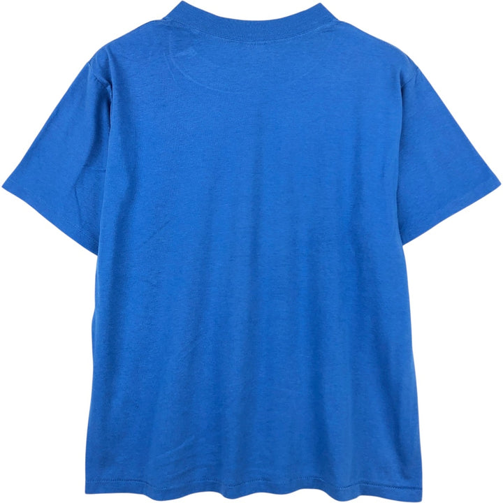 80s-90'S Super Shirt Message Print T-Shirt, Made in USA, Men's Size L (Equivalent), Vintage polyester blue type Vintage Second Hand