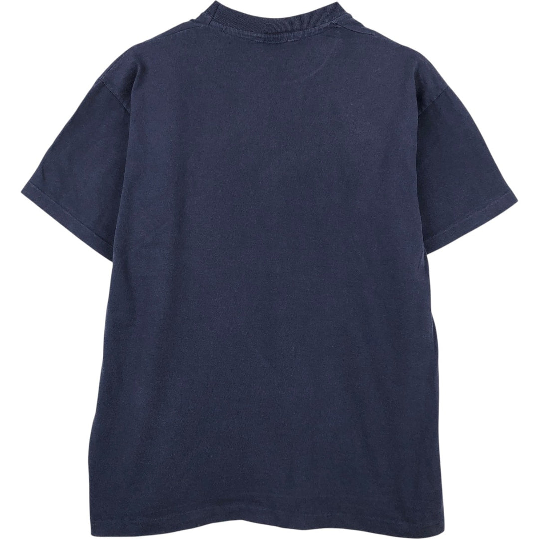 90'S ROSS SPORTSWEAR Message Print T-Shirt, Men's Size M (Equivalent), Vintage unclear navy blue type Vintage Second Hand