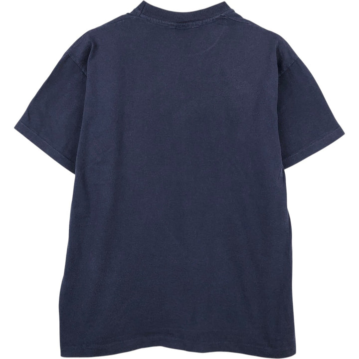 90'S ROSS SPORTSWEAR Message Print T-Shirt, Men's Size M (Equivalent), Vintage unclear navy blue type Vintage Second Hand