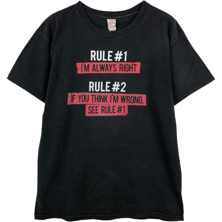 2000'S ALSTYLE Message Print T-Shirt, Men's Size M unclear black type Vintage Second Hand