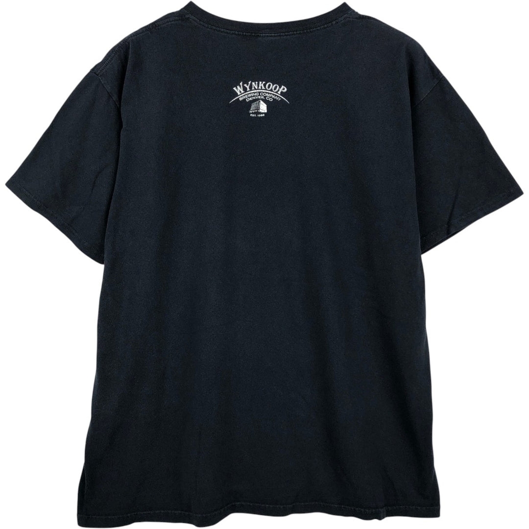 WYNKOOP BREWING COMPANY Advertising T-shirt, Men's Size L (equivalent) unclear black type Vintage Second Hand