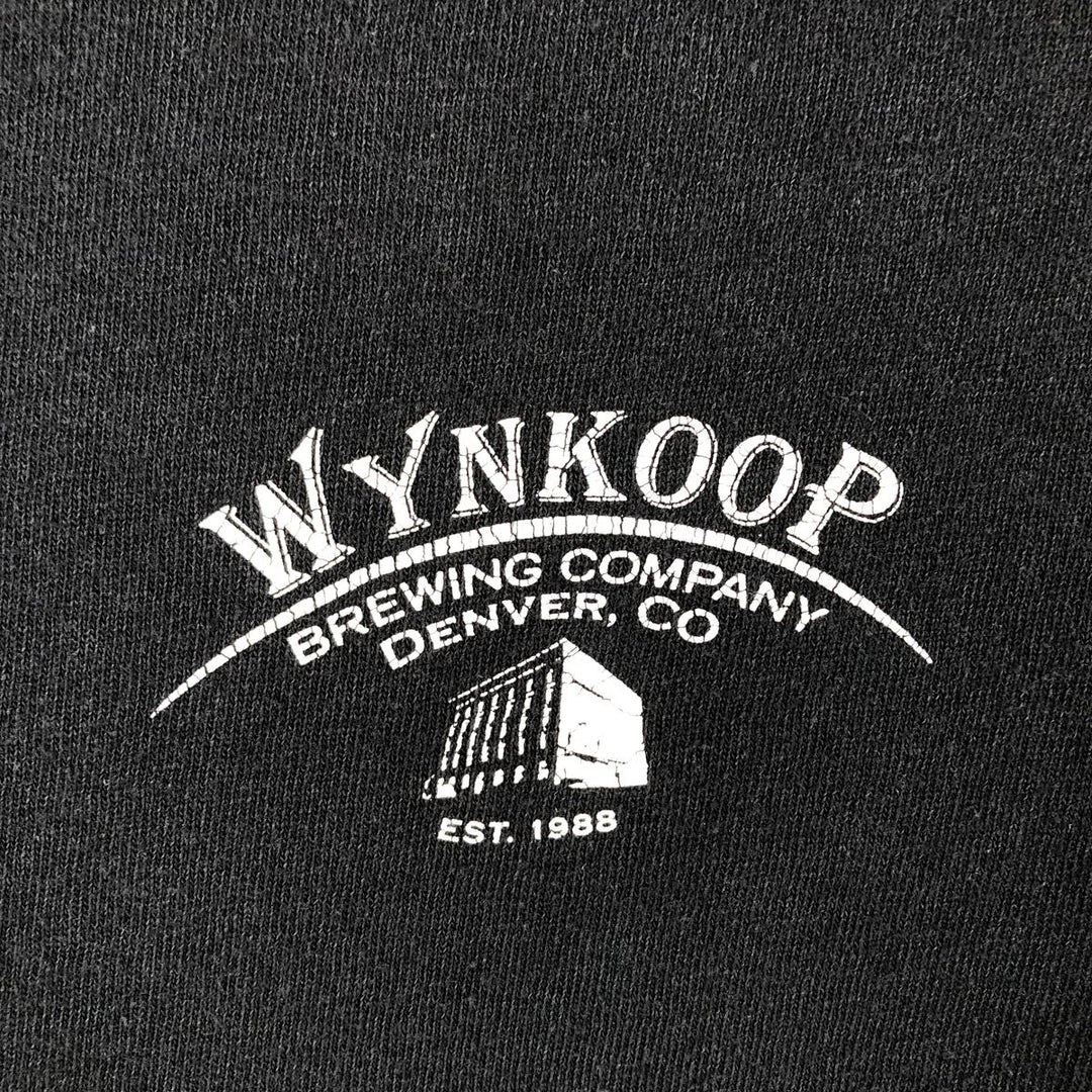 WYNKOOP BREWING COMPANY Advertising T-shirt, Men's Size L (equivalent) unclear black type Vintage Second Hand