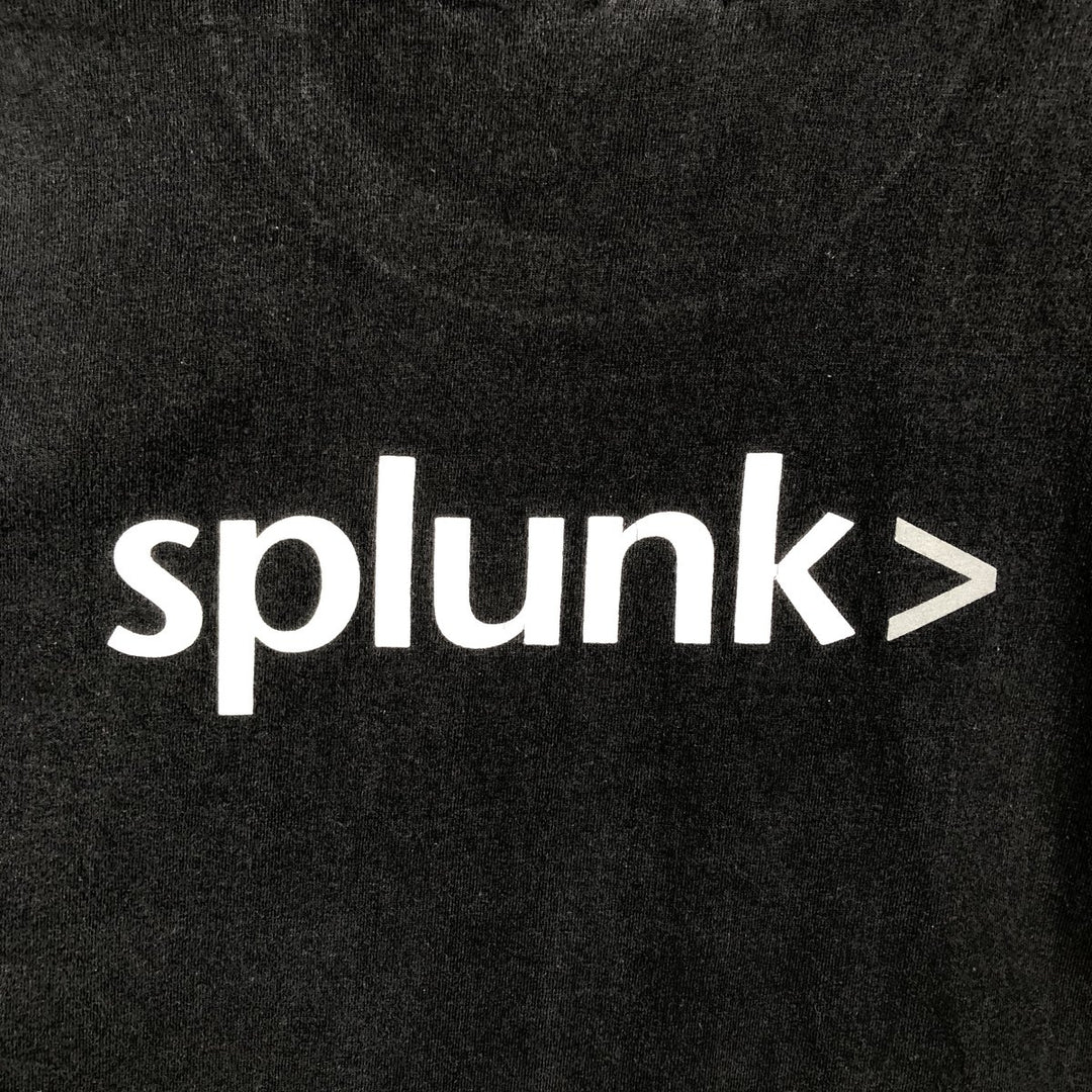 90s-00'S Hanes Heavyweight Splunk Advertising T-shirt, Men's Size L (approx.) cotton black type Vintage Second Hand