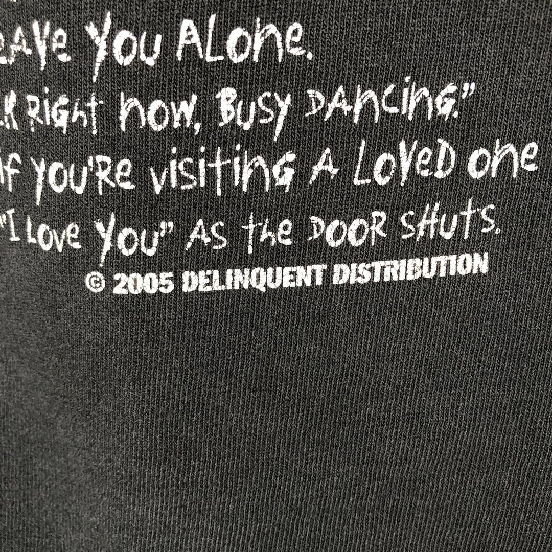 2000'S Fruit of the Loom message print T-shirt, men's size L (approx.) cotton black type Vintage Second Hand