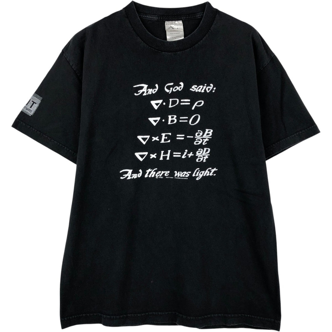 90s-00'S Cotton Expressions Printed T-Shirt, Men's Size L cotton black type Vintage Second Hand