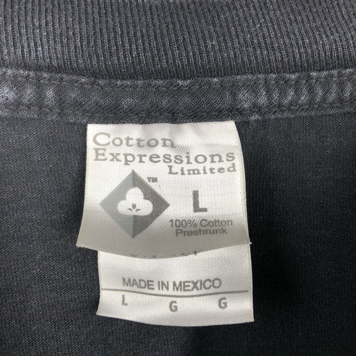 90s-00'S Cotton Expressions Printed T-Shirt, Men's Size L cotton black type Vintage Second Hand