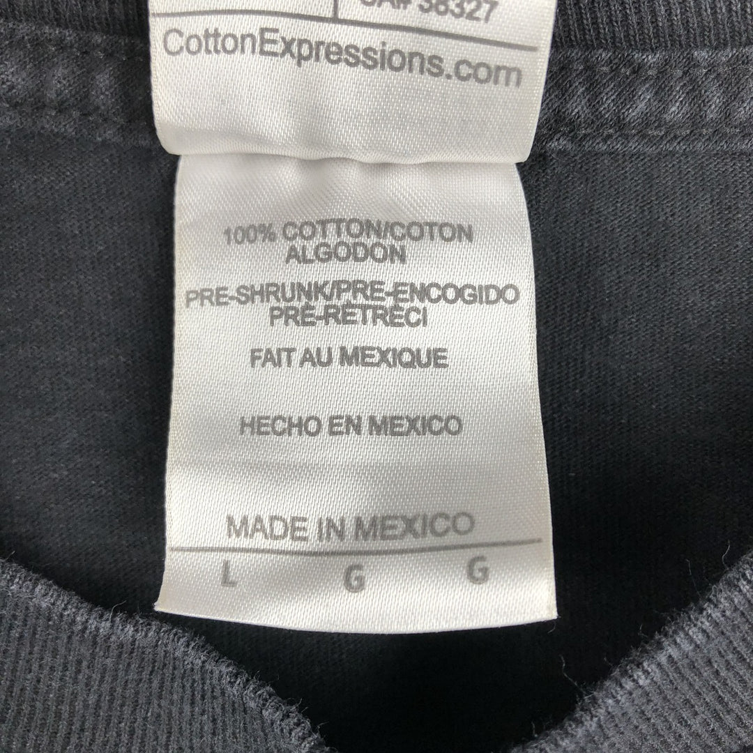 90s-00'S Cotton Expressions Printed T-Shirt, Men's Size L cotton black type Vintage Second Hand