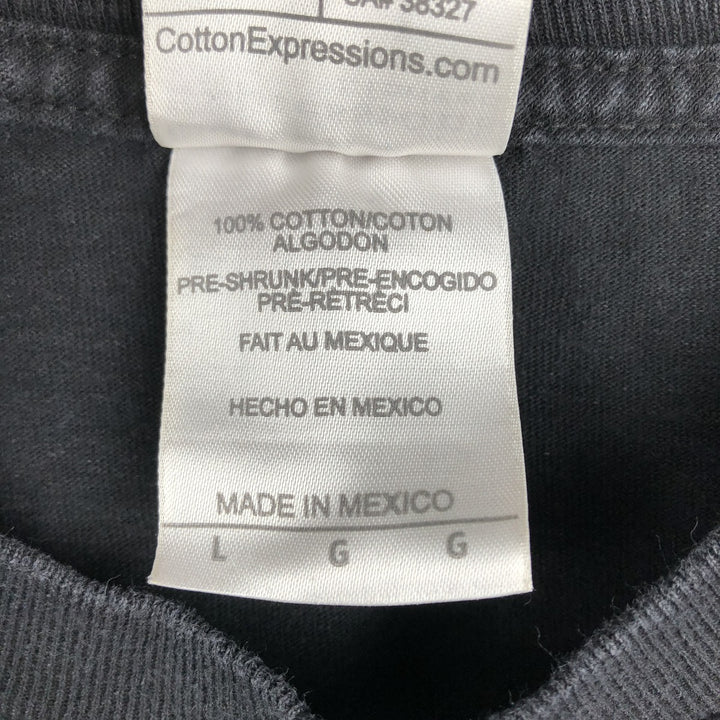 90s-00'S Cotton Expressions Printed T-Shirt, Men's Size L cotton black type Vintage Second Hand