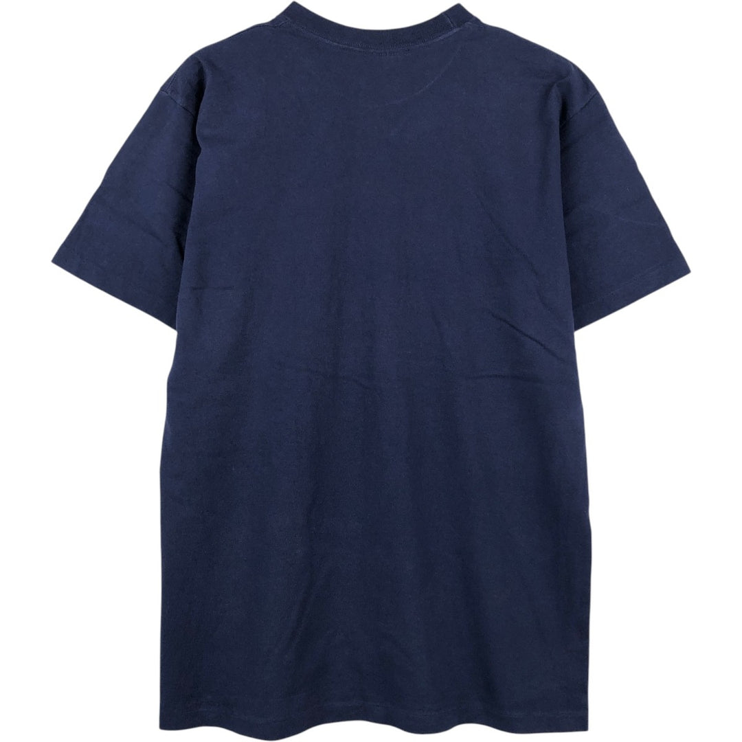 80s-90'S Garment Graphics Activewear Message Print T-Shirt, Made in USA, Men's Size M (Equivalent), Vintage cotton navy blue type Vintage Second Hand