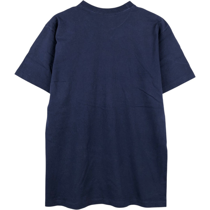 80s-90'S Garment Graphics Activewear Message Print T-Shirt, Made in USA, Men's Size M (Equivalent), Vintage cotton navy blue type Vintage Second Hand