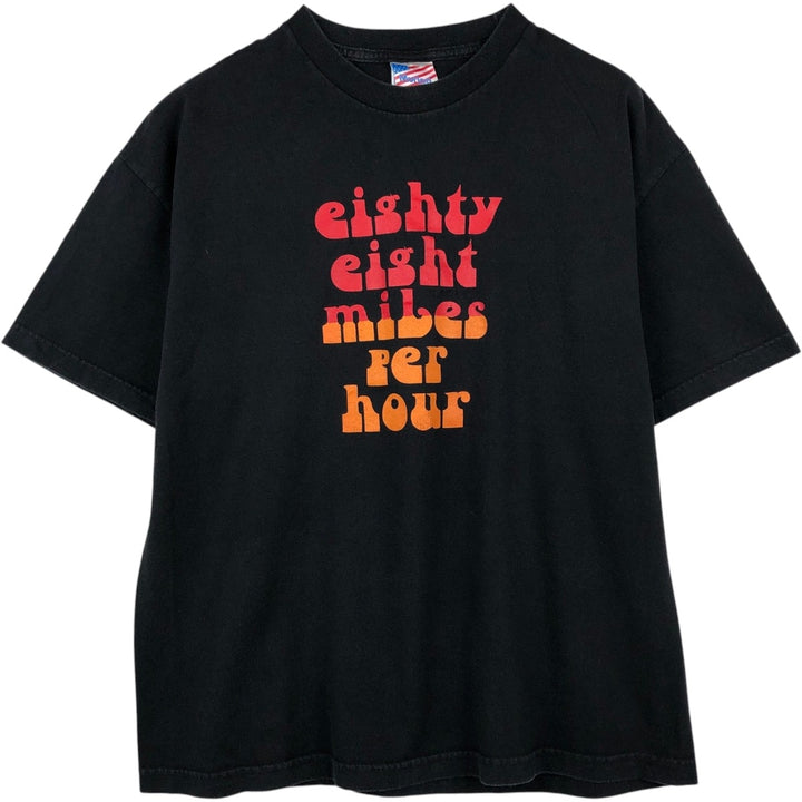 90s-00'S Murina Message Print T-Shirt, Made in USA, Men's XL equivalent. cotton black type Vintage Second Hand
