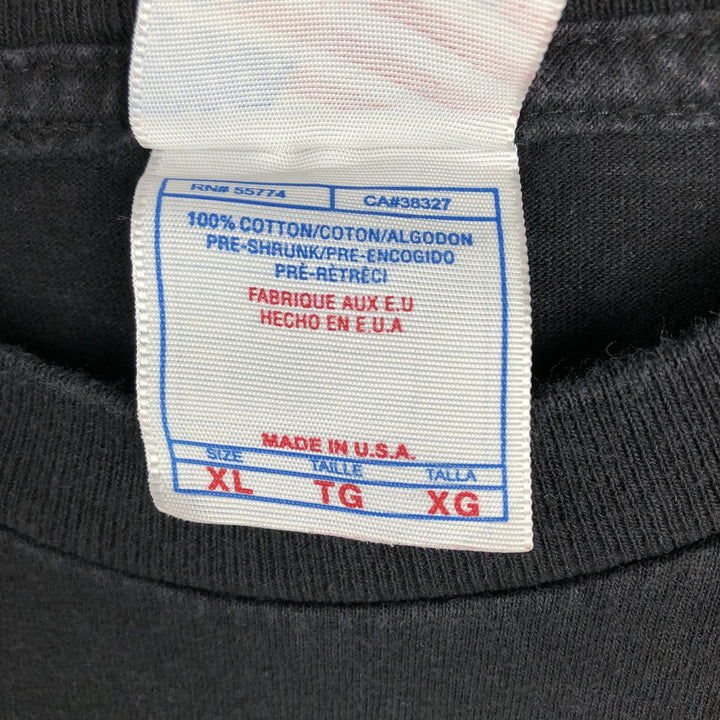 90s-00'S Murina Message Print T-Shirt, Made in USA, Men's XL equivalent. cotton black type Vintage Second Hand