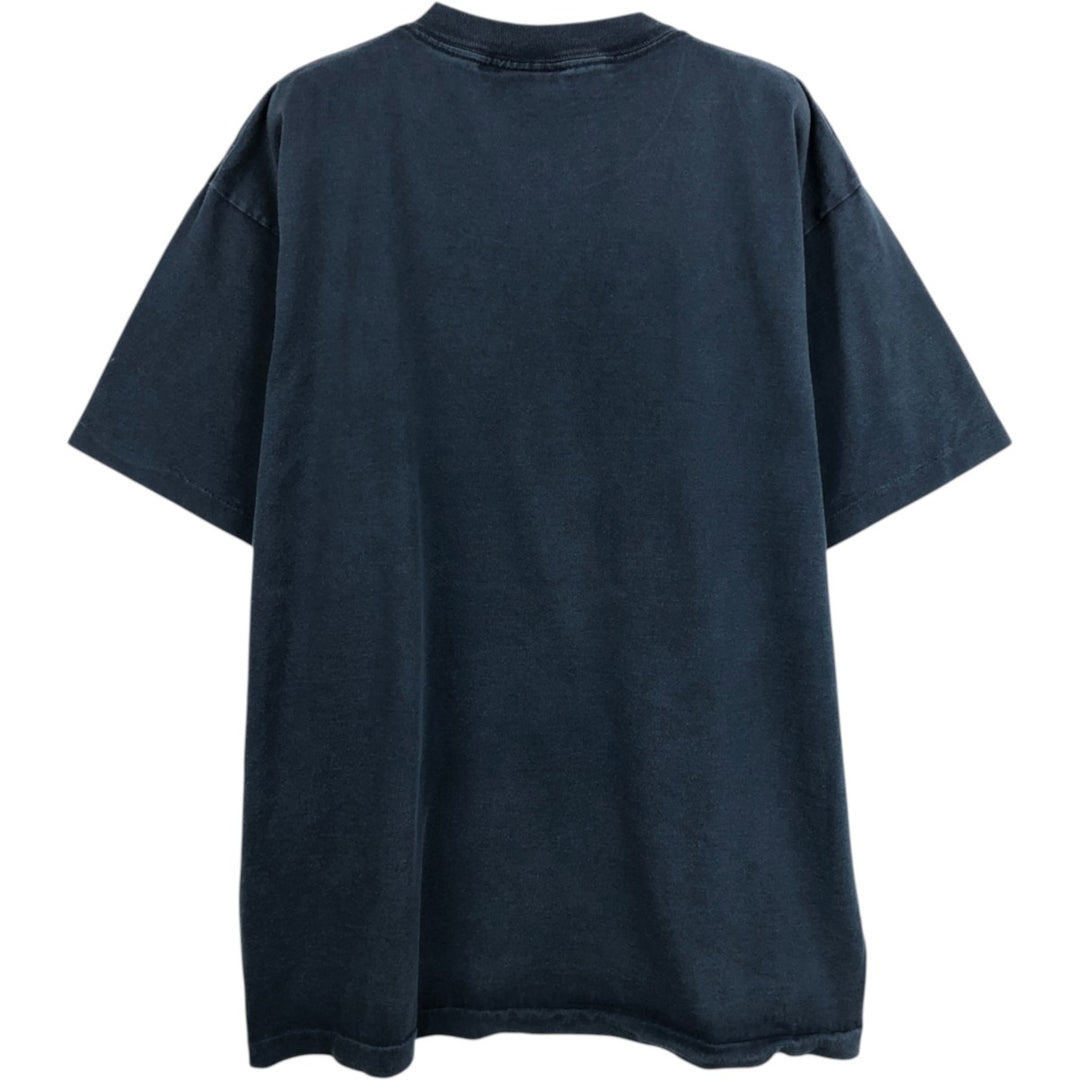 90'S ALORE Message Print T-Shirt, Made in USA, Men's Size L (Equivalent), Vintage cotton navy blue type Vintage Second Hand
