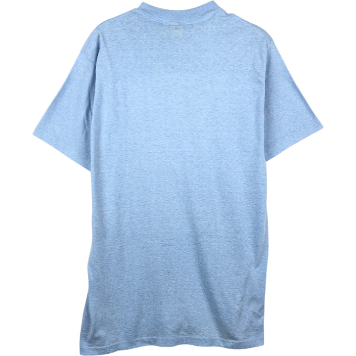 70s-80'S Springford Message Print T-Shirt, Made in USA, Men's XL equivalent, Vintage polyester Blue type light blue Vintage Second Hand