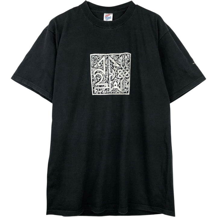 80s-90'S Jerzees Art T-Shirt, Made in USA, Men's XL equivalent, Vintage cotton black type Vintage Second Hand
