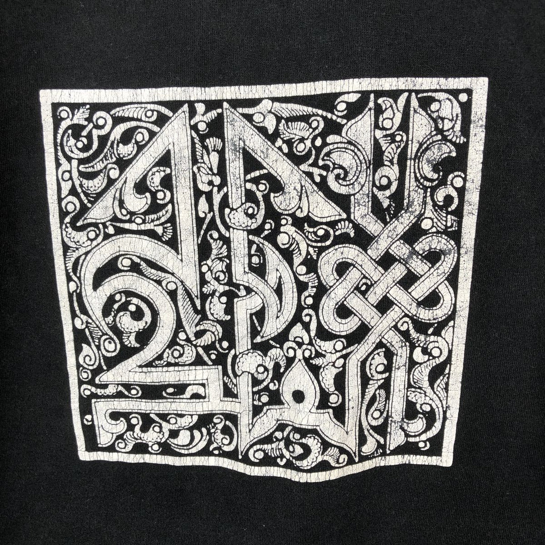 80s-90'S Jerzees Art T-Shirt, Made in USA, Men's XL equivalent, Vintage cotton black type Vintage Second Hand