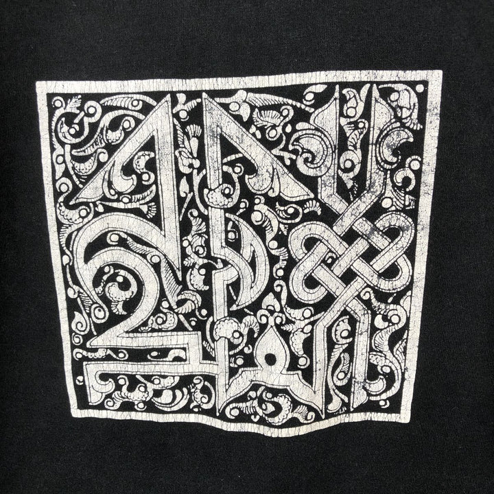 80s-90'S Jerzees Art T-Shirt, Made in USA, Men's XL equivalent, Vintage cotton black type Vintage Second Hand