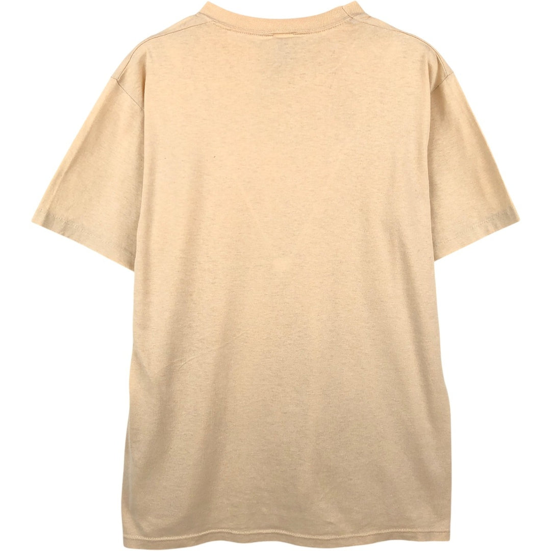 Vintage 80s-90'S Jerzees Message Print T-Shirt, Made in USA, Men's Size L cotton Beige type Vintage Second Hand