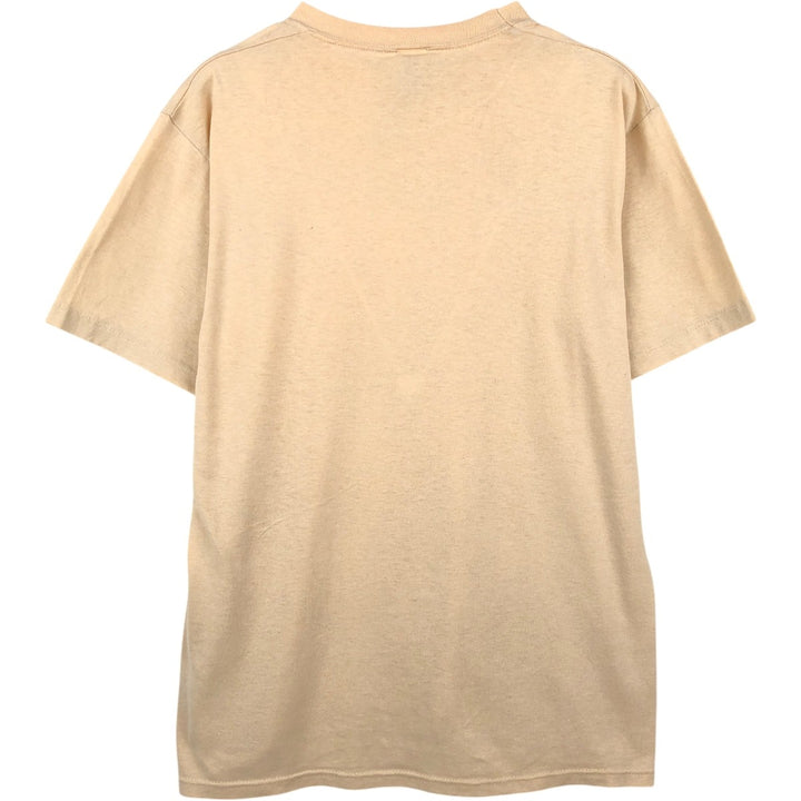 Vintage 80s-90'S Jerzees Message Print T-Shirt, Made in USA, Men's Size L cotton Beige type Vintage Second Hand