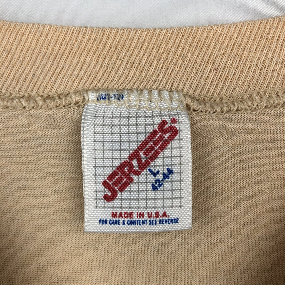 Vintage 80s-90'S Jerzees Message Print T-Shirt, Made in USA, Men's Size L cotton Beige type Vintage Second Hand