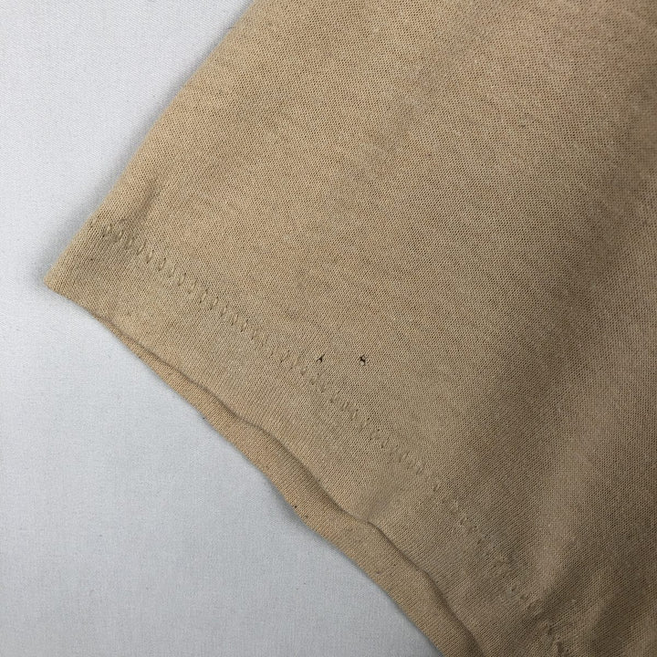 Vintage 80s-90'S Jerzees Message Print T-Shirt, Made in USA, Men's Size L cotton Beige type Vintage Second Hand