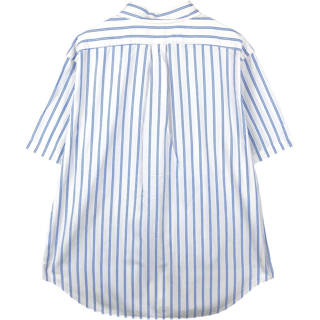 Ralph Lauren Classic Fit Short Sleeve Button Down Striped Shirt Men's XL cotton white type Vintage Second Hand