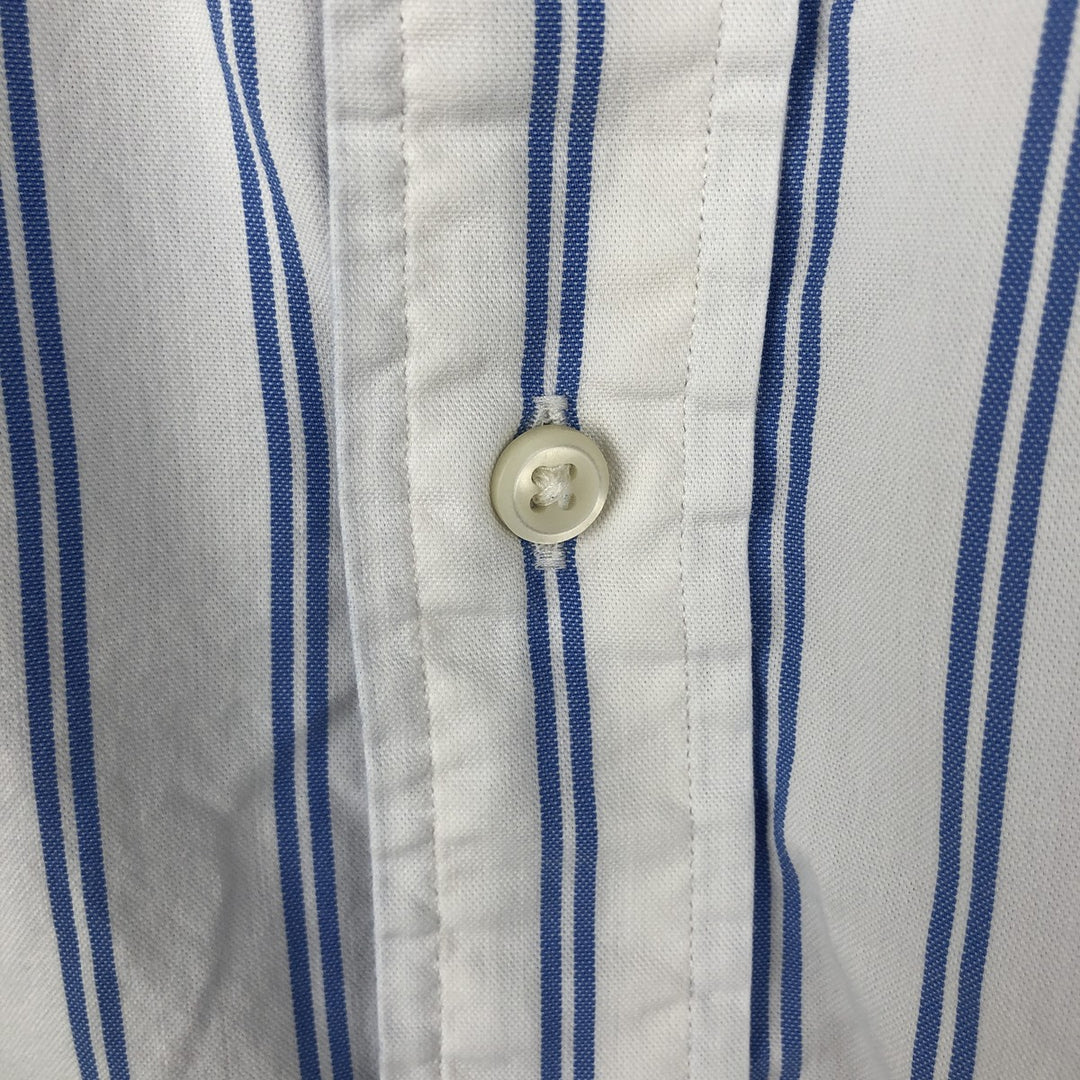 Ralph Lauren Classic Fit Short Sleeve Button Down Striped Shirt Men's XL cotton white type Vintage Second Hand
