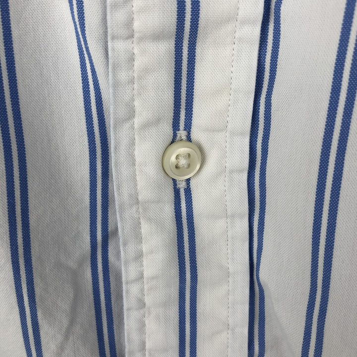Ralph Lauren Classic Fit Short Sleeve Button Down Striped Shirt Men's XL cotton white type Vintage Second Hand