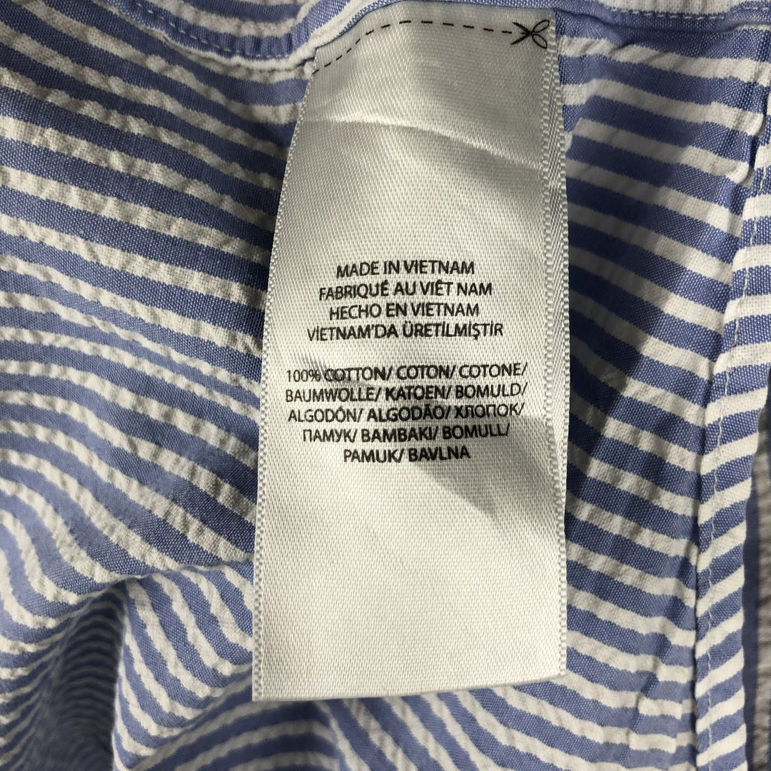Ralph Lauren RALPH LAUREN Short-Sleeve Button-Down Striped Shirt, Men's Size XL (approx.) cotton blue type Vintage Second Hand