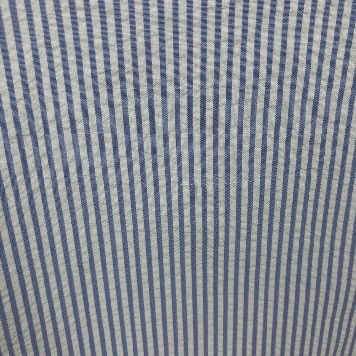 Ralph Lauren Classic Fit Short Sleeve Button Down Striped Shirt Men's XXL cotton blue type Vintage Second Hand