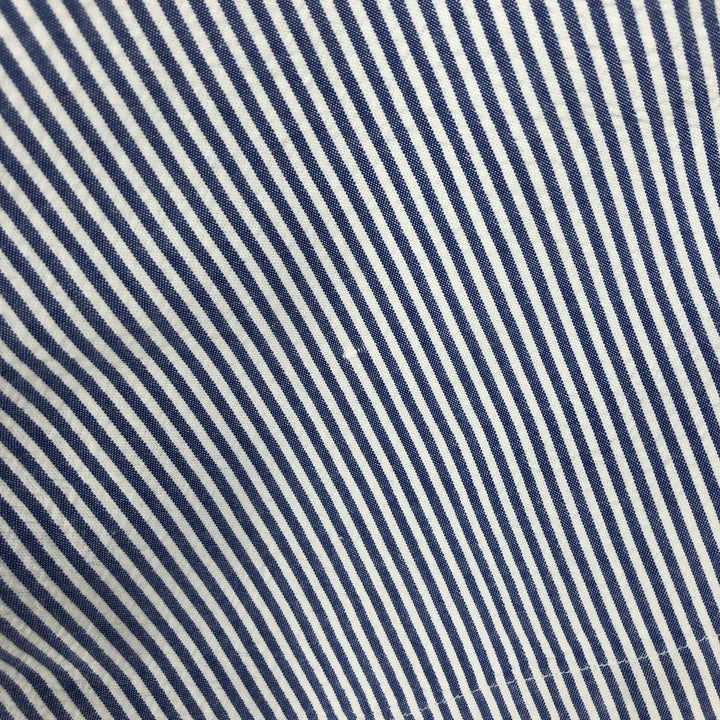 Ralph Lauren short-sleeved button-down striped shirt, men's size XXL (approx.) cotton blue type Vintage Second Hand