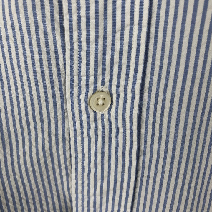Ralph Lauren Classic Fit Short Sleeve Button Down Striped Shirt Men's M cotton blue type Vintage Second Hand