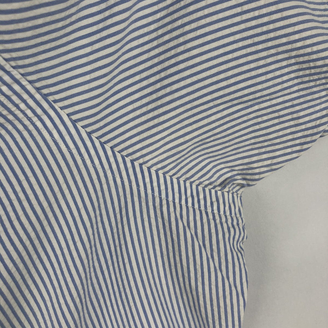 Ralph Lauren Classic Fit Short Sleeve Button Down Striped Shirt Men's M cotton blue type Vintage Second Hand