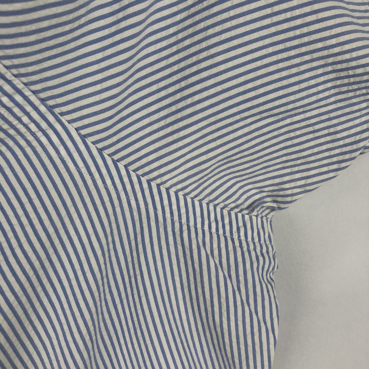 Ralph Lauren Classic Fit Short Sleeve Button Down Striped Shirt Men's M cotton blue type Vintage Second Hand